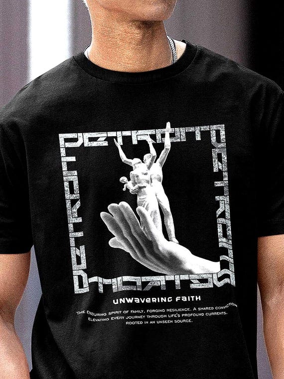 Detroit Spirit of Detroit The Family T-Shirt, Brutalist Artwear Streetwear Apparel