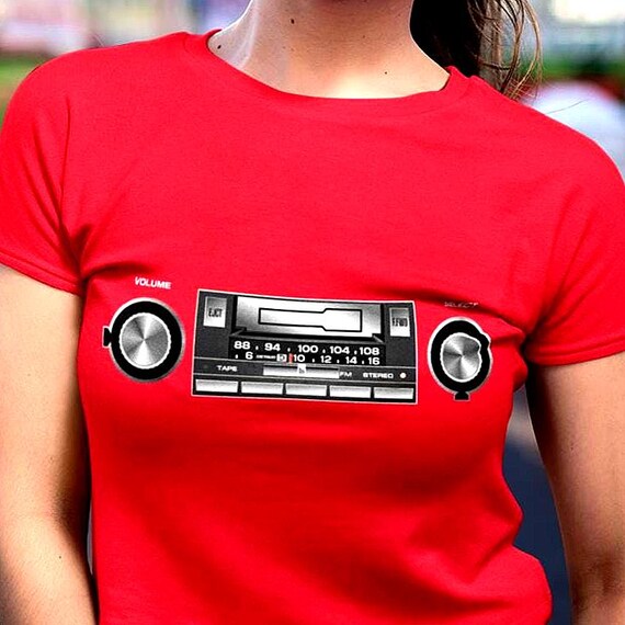 Retro Car Stereo | Womens T Shirt