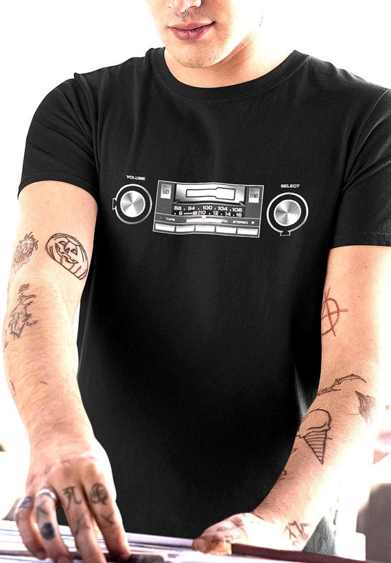 Retro 80s Car Radio Stereo System T-Shirt