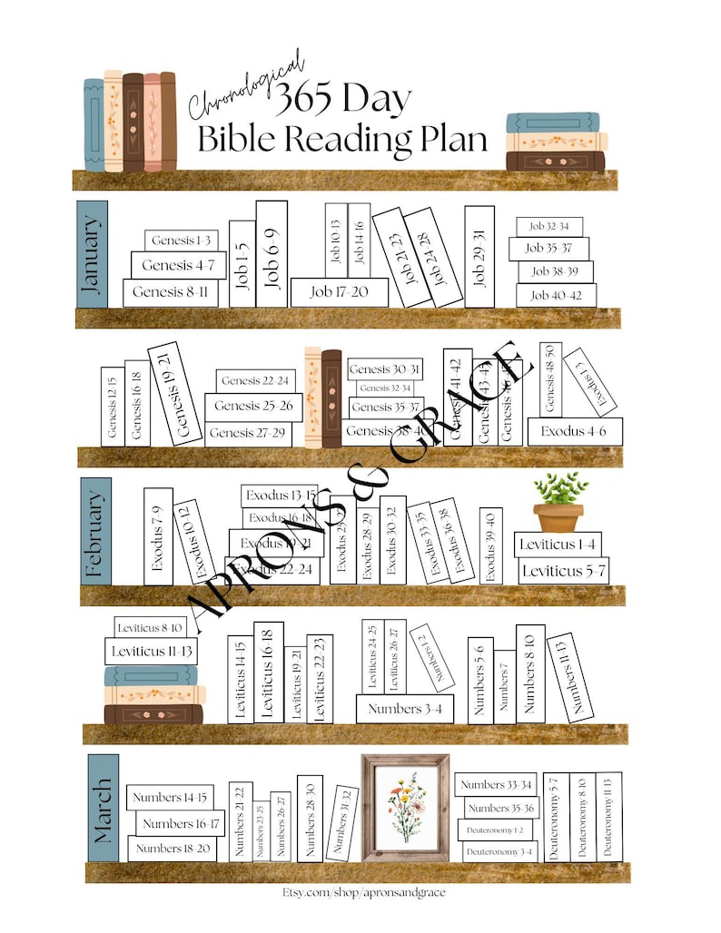 365-day Chronological Bible Reading Plan | Printable PDF | Yearly ...