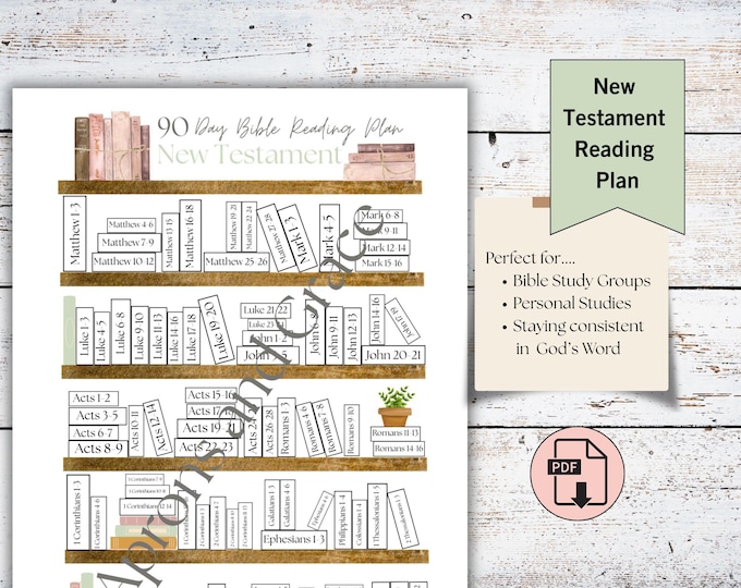 The New Testament in a Year, 52 Week Bible Plan, Weekly Bible Reading ...