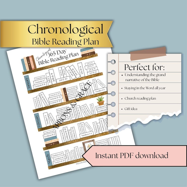 365-day Chronological Bible Reading Plan | Printable PDF | Yearly ...