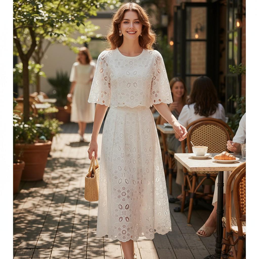 white boho two piece dress 2 piece wedding dress with detachable skirt