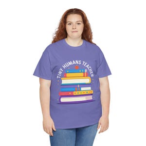 Cute Teacher Tee with Books, Gift for Educators, Appreciation Day Gift, Back to School Shirt, Unisex Fashion T-Shirt