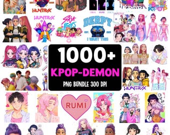 Huntrix Kpop Demon Hunters PNG SVG Bundle, Shirt Design (Digital Download)