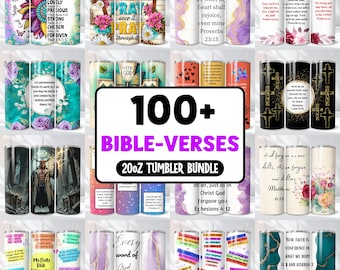 Bible Verse Tumbler Designs | Christian PNG Wraps, Scripture Sublimation (Digital Download)