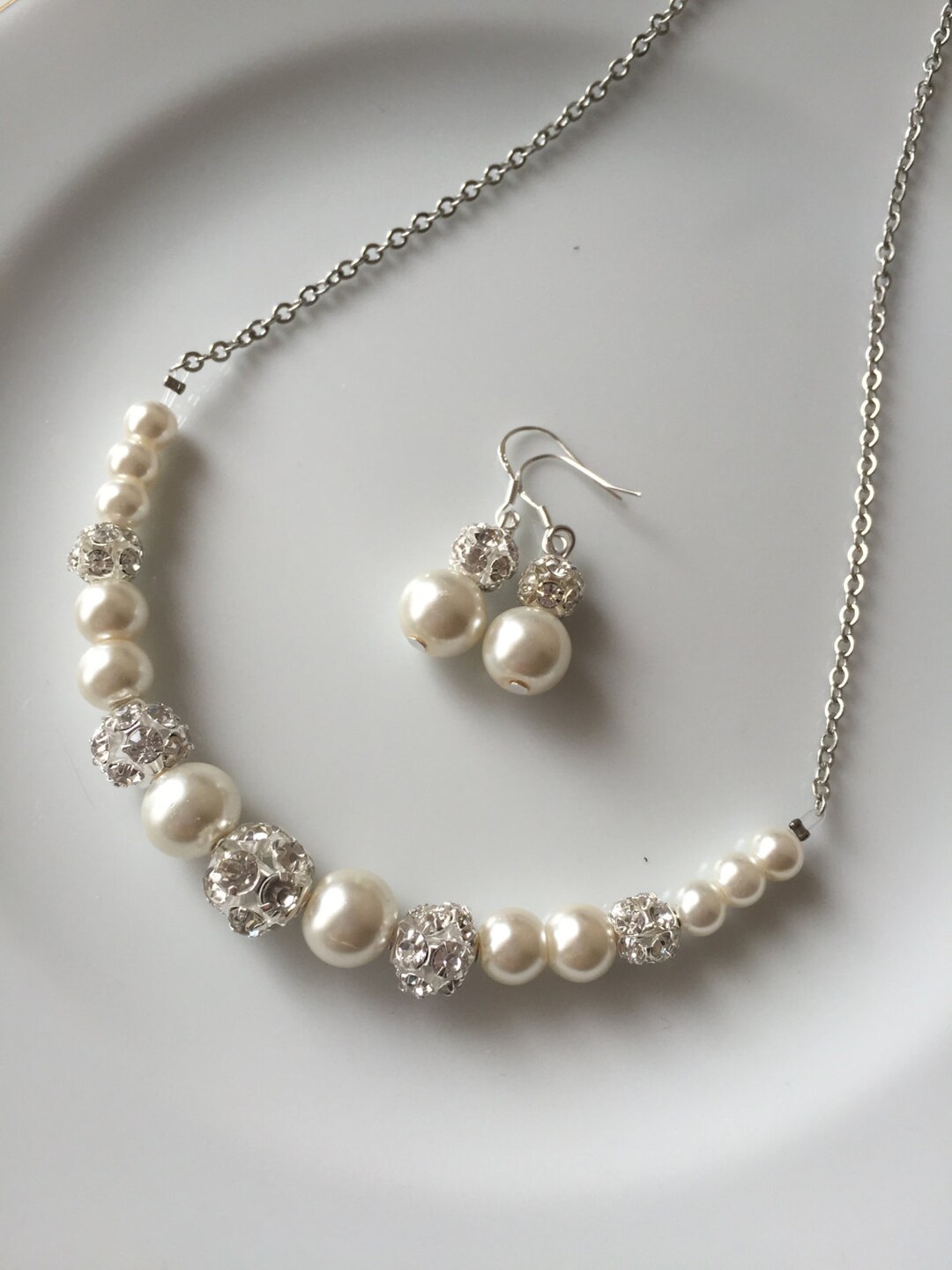 Ivory Pearl Jewelry, Ivory Pearl Necklace, Wedding Jewelry for Brides ...