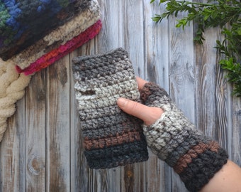 READY TO SHIP, Fingerless Gloves, Winter Gloves, Crocheted Gloves, Handmade