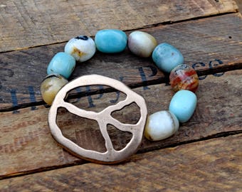 Bronze Peace Bracelet