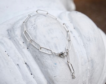 Paper Clip Bracelet - Sterling Silver