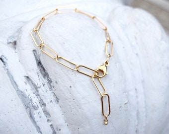 Paper Clip Bracelet - 14k Gold Filled