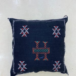 Amazing Moroccan Cactus Silk Pillows, Sabra Pillow, Unique Throw Pillow for Living Room or Bedroom, Boho Cushion, Decorative Pillow Cover