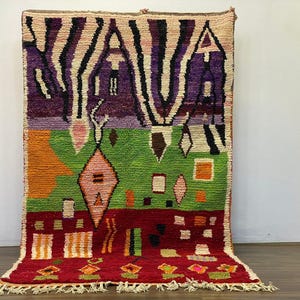 Moroccan Wool, Handmade Wool, Beniourain Rug, Boho Decor, Custom Berber Carpet, Soft Shaggy Texture, Living Room Rustic Accent