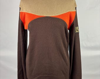 Versace jeans couture Vintage wool jumper sweater pullover brown/beige/orange size Medium