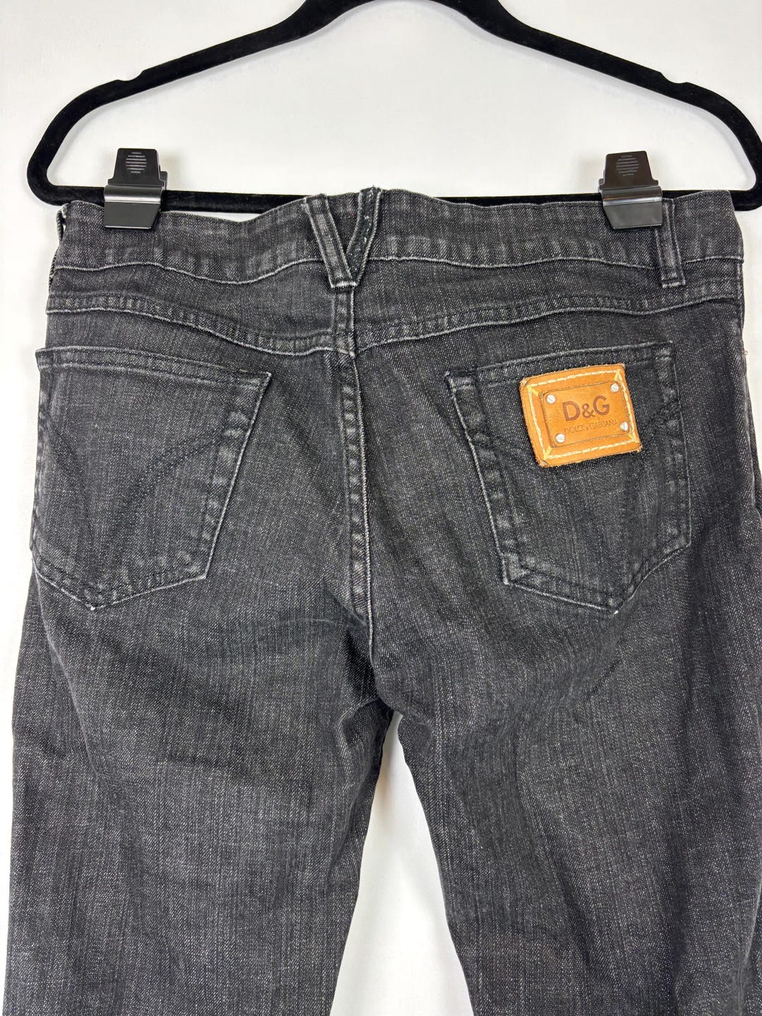 Dolce Gabbana Black Jeans Vintage Y2k W29 Uk10 Medium Excellent