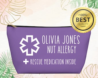 Personalized Medical Alert Pouch: Custom EpiPen Case, Emergency Medicine Bag