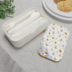 Cute Cat Bento Lunch Box, Animal Themed Meal Container, Fun Kids Lunch Box, Eco-Friendly Food Storage, Perfect for School & Picnics