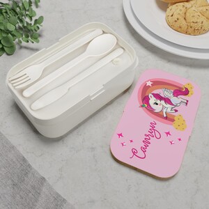Personalized Unicorn Bento Lunch Box, Cute Lunchbox for Kids, Kids Meal Container, Back to School Essentials, Lunch Packing Made Fun