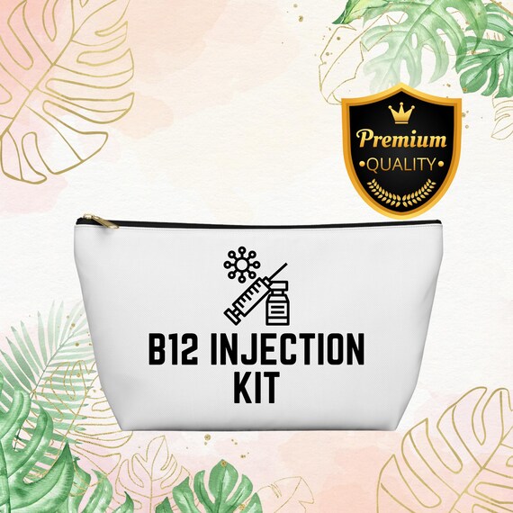 vitamin b12 injection supplies Personalized B12 Injection Kit Bag | Medical Travel Pouch