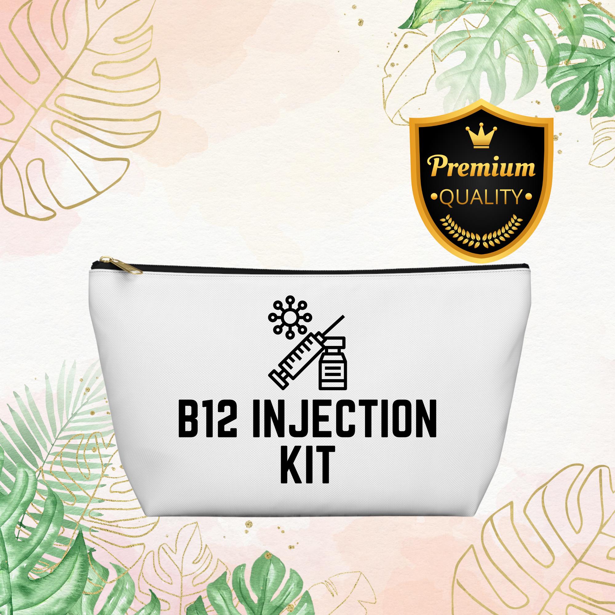 b12 injection kit Personalized B12 Injection Kit Bag | Medical Travel Pouch
