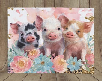 Manta polar de cerdo: manta de animales de granja, decoración infantil