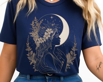 Celestial Shirt, Astrology Shirt, Moon Shirt, Spiritual Shirt, Aesthetic Shirt, Mystical Shirt, Moon Phase Shirt, Astronomy Shirt, Retro Tee