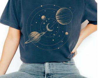 Celestial Shirt, Astrology Shirt, Aesthetic Shirt, Spiritual Shirt, Mystical Shirt, Moon Phase Shirt, Astronomy Shirt, Moon Shirt, Retro Tee