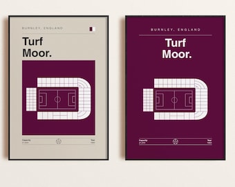 Burnley FC Print: Turf Moor Poster (2-for-1 Digital Download, All Sizes Available)