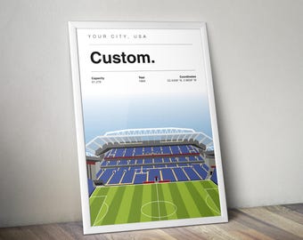 Custom Stadium Print: Personalized Sports Venue Wall Art (Digital Download, 24x36")