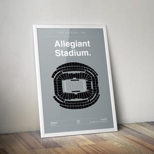 Allegiant Stadium Poster | Allegiant Stadium Print | Las Vegas Raiders Poster | Wall Art | Housewarming Gift | Sports Illustration