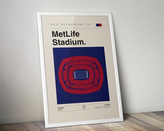 MetLife Stadium: New York Giants Poster, Sports Wall Art