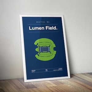 Lumen Field Stadion Poster Meterware Siebelt Seahawks and Sounders Fan Art (Digitaler Download)