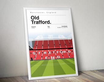 Old Trafford Stadium Print: Manchester United Art (Digital Download 24x36")
