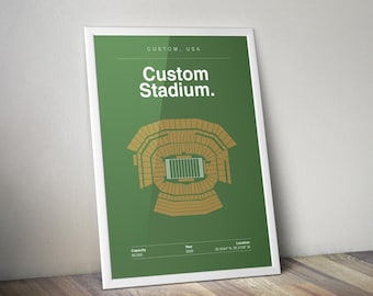 Custom Stadium Art Print: Personalized Sports Venue Poster (Digital Download 24x36")