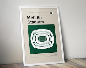 MetLife Stadium: New York Jets Poster, Sports Wall Art