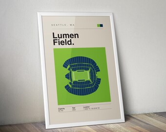 Lumen Field Stadium Print: Seattle Seahawks, Sounders Fan Art (Digital Download)