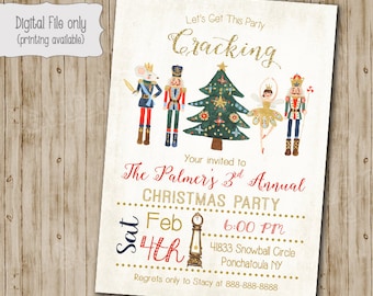 christmas invite etsy