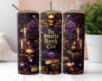 Spicy Book Lover Tumbler Wrap PNG: Smutty Book Club Sublimation Design (Digital Download)