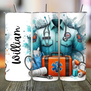 EMT Tumbler Wrap PNG: Emergency Medical Sublimation Design (Digital Download)