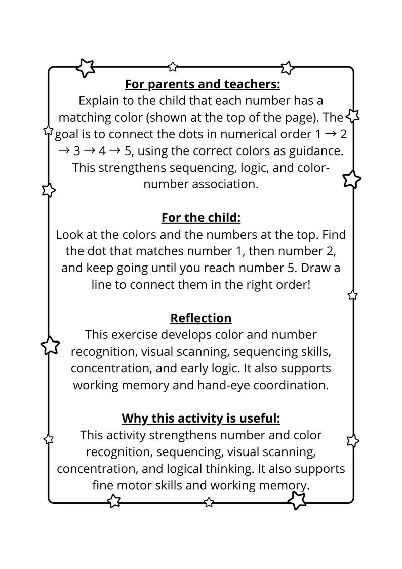 Color Code Dot Sequence | Connect the Dots Logic Game | Printable PDF ...