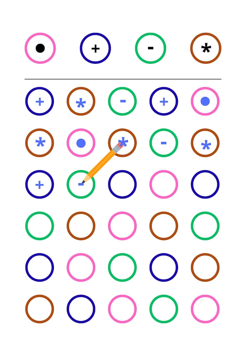 Muinus Grid Match the Symbol – Logic Puzzle Game for Kids | Shape & Symbol Matching ...