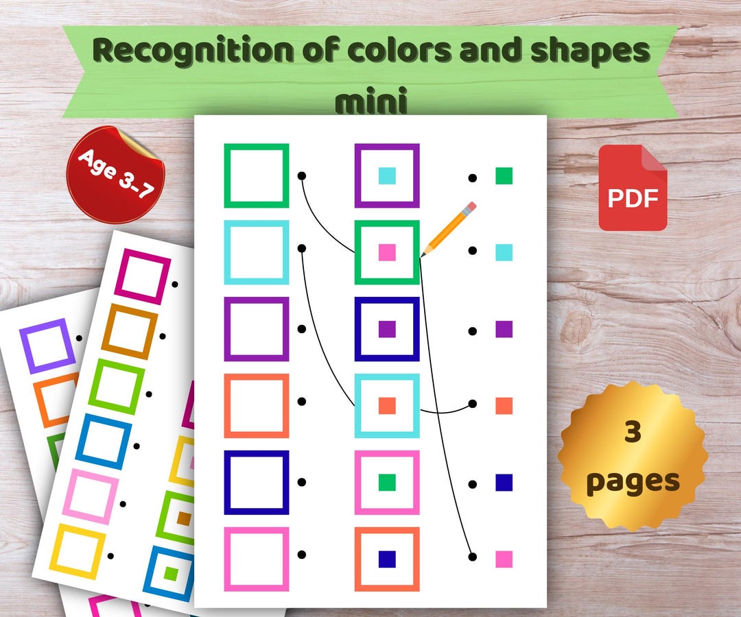 Printable Matching Colors Activity for Kids – Color and Shapes ...