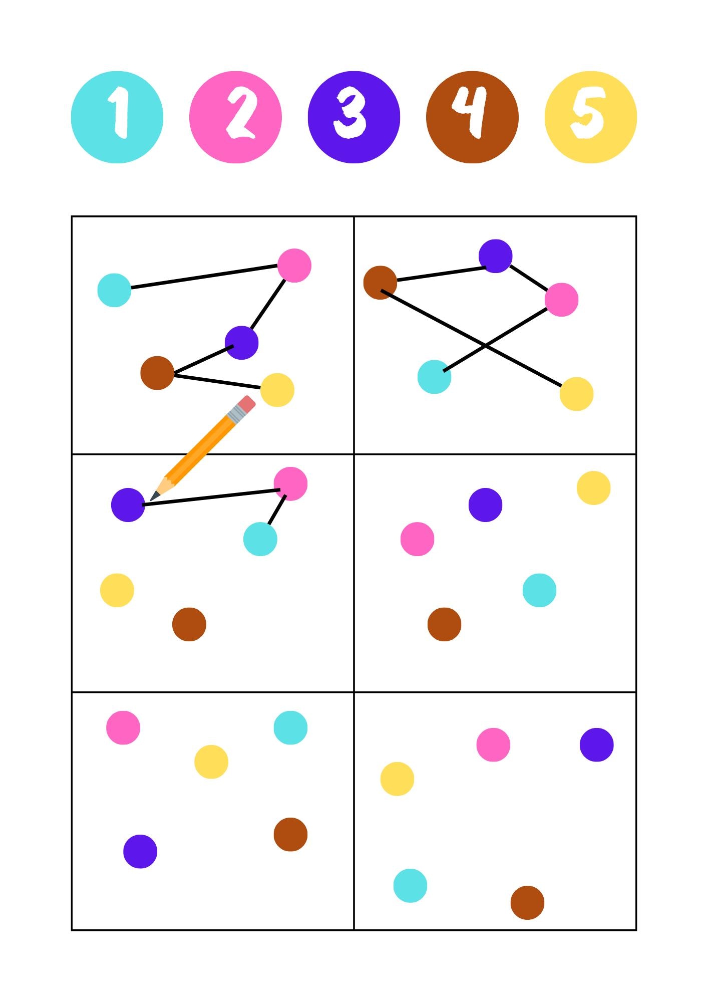 How 2 Code Dots Game Color Code Dot Sequence | Connect the Dots Logic Game | Printable PDF ...