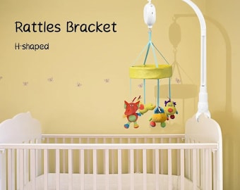 Baby Crib Mobile Arm Holder – Rotating Bed Bell Bracket, Hanging Rattle Toy Clip, DIY Infant Mobile Frame, Stroller Accessories