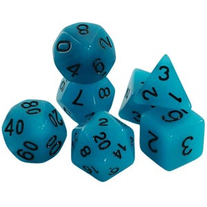 Polyhedral Dice Set Glow in the Dark, Perfect for Fantasy RPG and Board Games, Dragon-Themed Resin Liquid Dice, RPG Dice Set