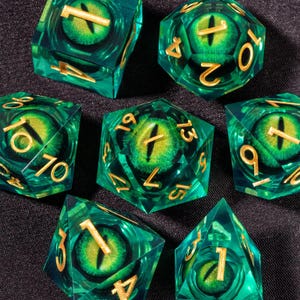 Sharp Edge Resin D&D Würfelset, Sharp Edge Dungeon und Drachen Würfel, Dnd drachen Würfelset und Geschenke