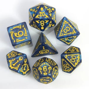 DND Dice Set 7pcs Halloween Pattern Polyhedral Dice Set for D&D RPGs Role Playing Table Games, Dungeons and Dragons, Polyhedral Dice Set