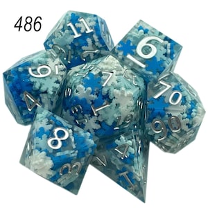 Solid Polyhedral Dice for Role Playing, Resin Dice, Dragon Scale, Dice, D & D, DND, Rpg, Board Game, Gifts, 7PCs,Dnd dragon