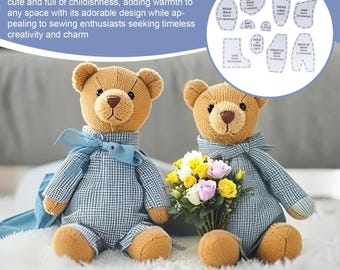 Memory Bear Vorlage Quilten Muster Set Quilting Designs 10 Stück Puppe Nähen Schablone Für Nachttisch Kinderzimmer