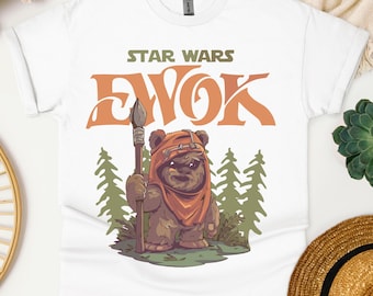Star Wars Wicket Ewok Endor Forest Summer Camp Retro Shirt, Galaxy's Edge Trip Unisex T-shirt Family Birthday Gift Adult Kids Toddler Tee